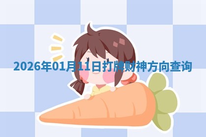 2026年01月11日打牌财神方向查询