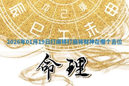2026年01月19日打麻将打麻将财神在哪个吉位