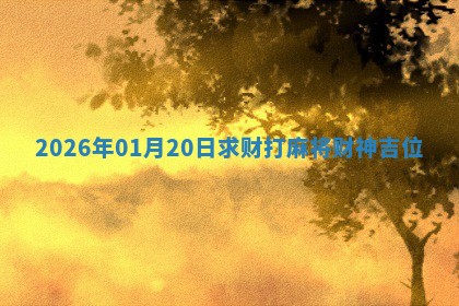 2026年01月20日求财打麻将财神吉位