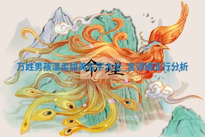 万姓男孩温柔甜美名字大全，含详细五行分析