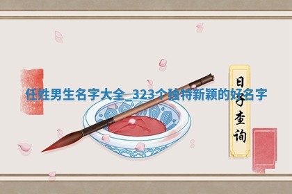 任姓独特新颖的男生名字