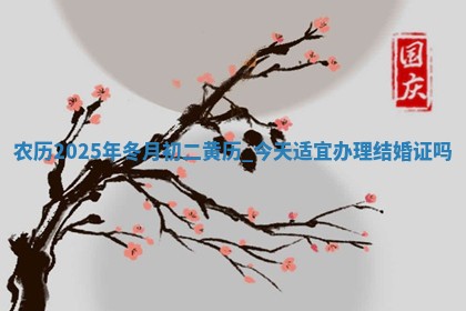 农历2025年冬月初二黄历：今天适宜办理结婚证吗