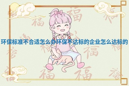 环保标准不合适怎么办_环保不达标的企业怎么达标的
